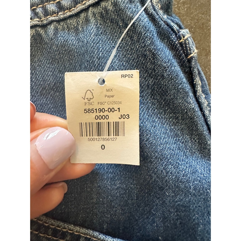 Old Navy Utility Mini Skirt Womens 0 Medium Wash Button Front Denim 585190-00-1 - Picture 7 of 10